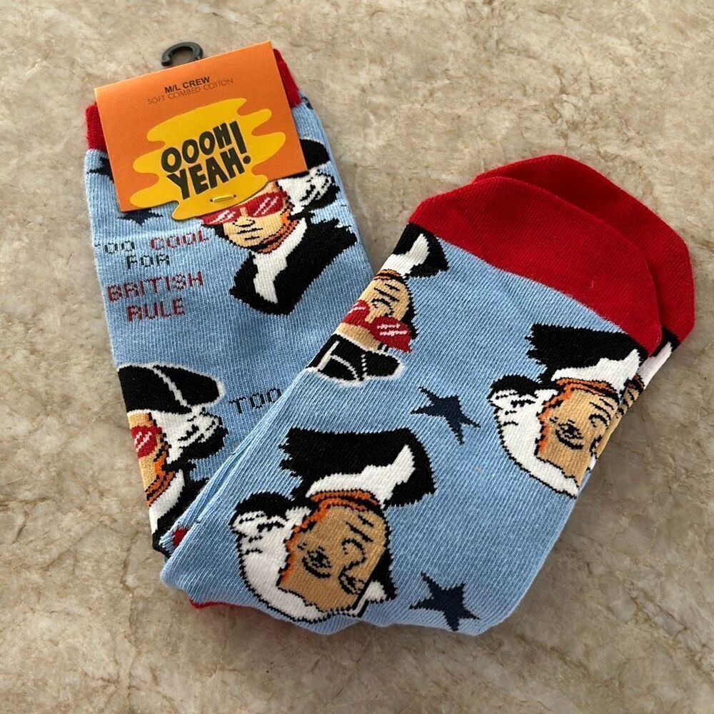 George Washington Fun Socks NWT